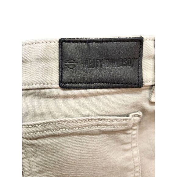 Harley-Davidson Women's skinny mid-rise Jeans size 27 (27x28) Zip Leg - Picture 9 of 11
